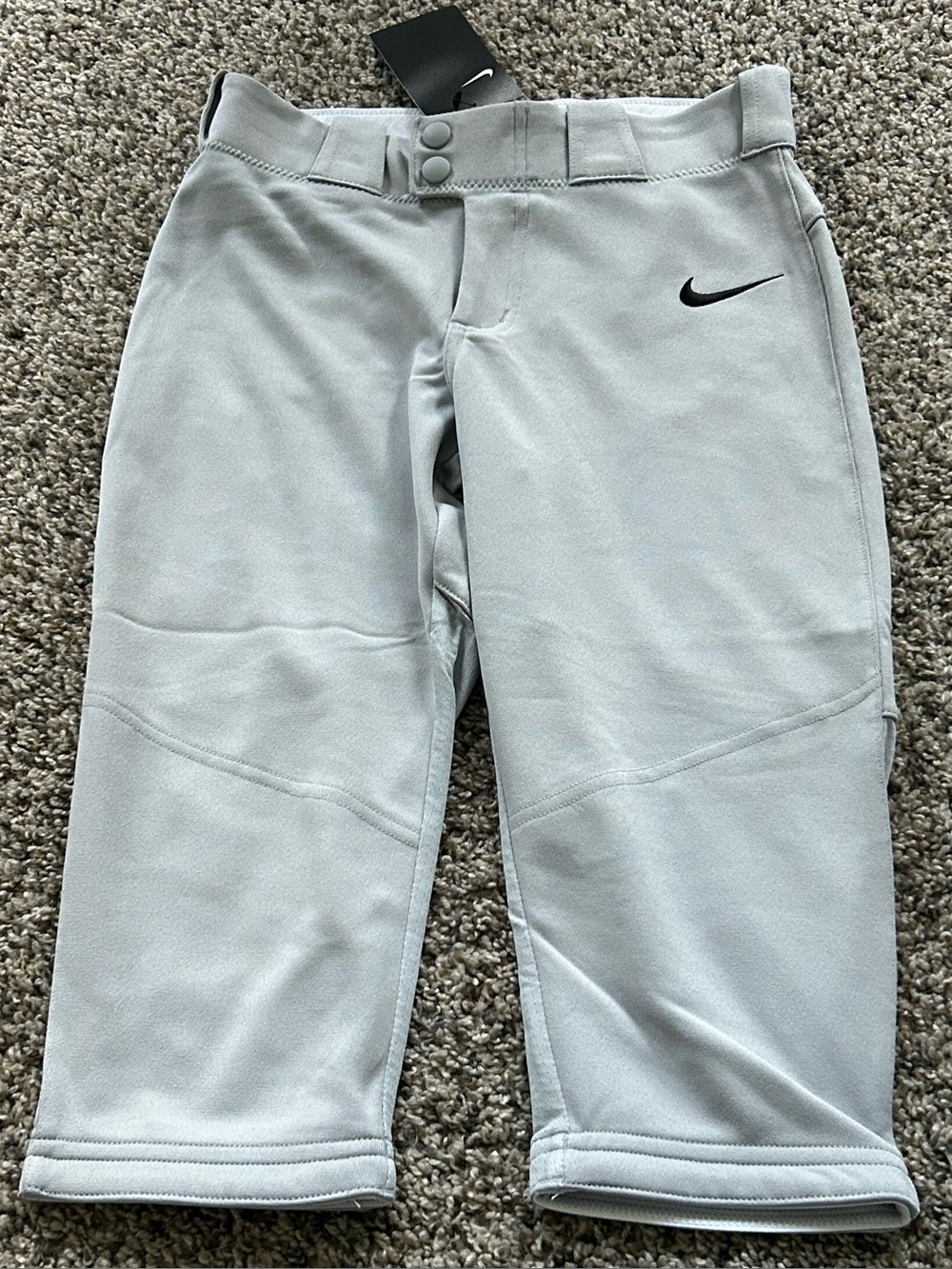Nike Vapor Select Youth Softball Pants Gray Girls Size Small AV6882-052
